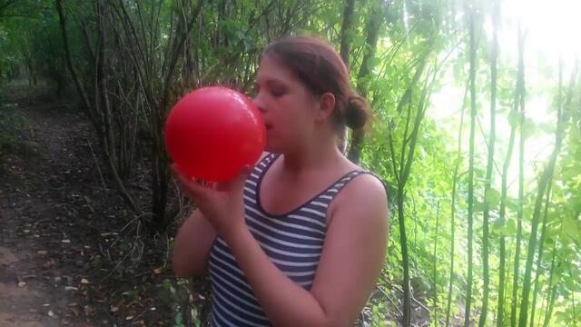 Looner Fetisch - Ballon aufblasen