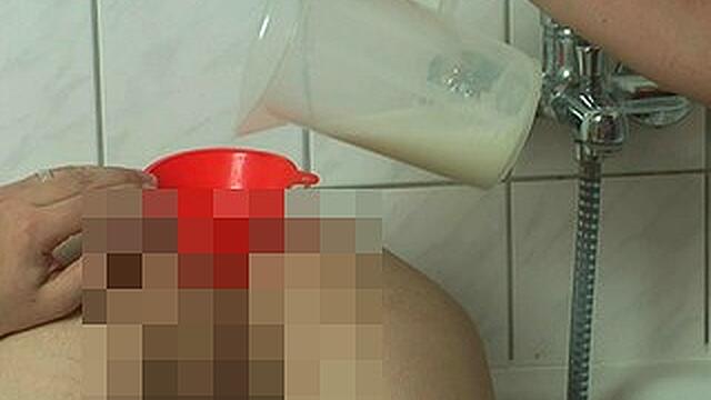 Der Milcheinlauf im Arsch