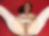 Nur weiße Nylon Sexstrumpfhose sonst nackt - Bild 11 von 15
